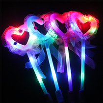 Luminous love fluorescent flash magic wand Festival concert props childrens night market square stall hot selling supply