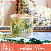 Emma Bridgewater reported spring flowers and silver lotus small number of Mark cup glazed artisan craftsmanship craftsmanship