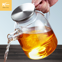 Glass teapot high temperature resistant large 2000ml household thickening filter heat-resistant explosion-proof super large capacity tea kettle