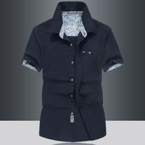 2021 Summer Mens Short Sleeve Shirt Large Size Cotton Casual Shirt Summer Military Village Shirt Mens Shirt