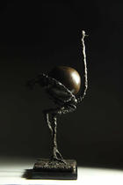 Japanese workshop ornaments bronze 49cm ostrich carving bronze statue living room bedroom indoor furnishings animals