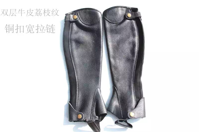 Equestrian harness pebbled leather leggings