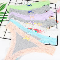 P234 girls color Miscellaneous lace edge cotton comfortable bottoming sexy thong girl student yoga hot spring T