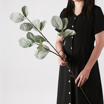 仿真花蒲桐叶客厅大件落地摆设假花装饰绿植叶材风景树叶造景道具