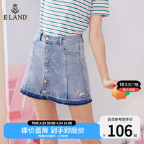 ELAND clothes lovers fresh and washed denim with high fashion for old denim short skirts female attachment