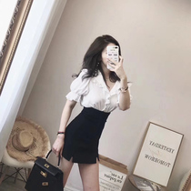 Net red foreign temperament high cold royal elder sister wind very fairy French minority trembles skirt two-piece set female summer 2019 new