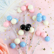 Bake cake decoration powder blue ball wire insert beads balloon cake plug-in dessert table cake dress