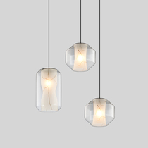 Light Extravagant Creativity Postmodern Designer Cafeterie Cafeteria Bar Counter Clothing Shop Bedside Imitation Cloud Stone Glass Small Chandelier