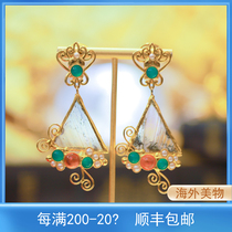 Lombardy vintage French 60s artist Liuli fully handcrafted by craftsmen to create heavy industry Deco style ear clips