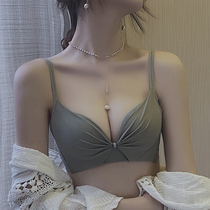 Beauty back underwear Women No steel ring Small breasts Gathered Sexy Bra to receive Adjusted Bra Suit Autumi