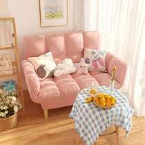 Lazy sofa small apartment simple rental folding tatami ins double bedroom sofa bed net red