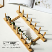 Southeast corner Wood Wood Nordic bamboo tray small tray multi-purpose storage primary color non-toxic wood shelf drain rack