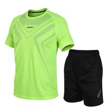Running sports suit Mens Fitness suit short sleeve T-shirt morning running youth middle-aged shorts summer casual breathable quick-drying