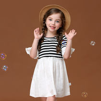 Impression childhood girl dress summer 2020 Yangqi new little girl stitching princess skirt