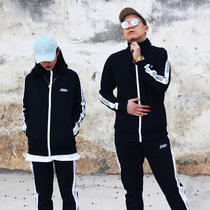 Original national tide FunkyStyle stitching Popping sports jacket string standard Bboy three-color jacket couple outfit