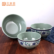 Japanese noodle bowl Blue and white household bowl Melamine bowl Large bowl Soup bowl Instant noodle bowl Rice bowl Porridge bowl Powder bowl Plastic bowl