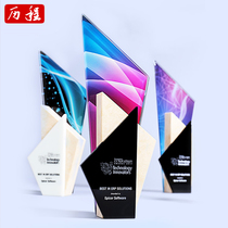 Crystal trophy custom marble medal custom creative lettering Company outstanding staff award competition champion