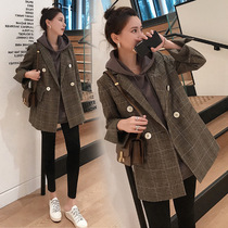  2019 spring new Korean chic net red plaid small suit student casual suit short jacket female spring and autumn