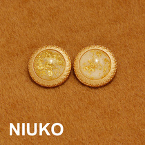 NIUKO custom gold powder metal coat buttons designer button fashion new coat Buckle High accessories