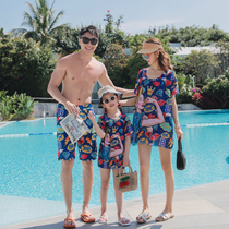 Parent-child swimsuit female mother and daughter new family three-piece belly slim three-piece sunscreen Korean ins cute children