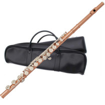 Professional flute instrument Germany imported tube body rose gold French silver-plated button C-tune B tail sterling silver mouthpiece