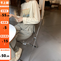 The smallest sea Korean version of long sleeve T-shirt women tide loose inside base shirt spring and autumn coat Joker 2021 New