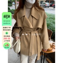 HTBT custom Heben wind double - sided cashmere coat girl short - term wind clothing 22 new hair coat