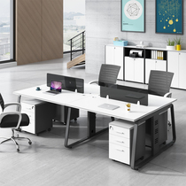 Office furniture table and chair combination card holder four 4 employees office table screen station staff desk