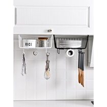  Kitchen shelf wall cabinet cabinet under the rack storage hanging basket hook Wardrobe layered storage shelf Dormitory artifact