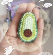 Avocado hairclip brooch knitting electronic illustration tutorial (non-finished email)