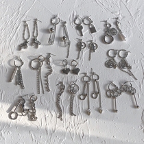 European and American Net red the same hiphop cold wind port style simple personality wild cool handsome trampoline earrings earrings