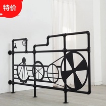 Industrial wind retro water pipe fence Stair handrail fence custom cafe made old wrought iron bar railing
