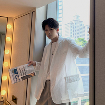 Hualun homemade summer breathable thin premium shirt mens design sense long sleeves ultra thin sunscreen shirt tide