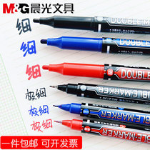 Chenguang small double head oily Marker Marker pen childrens painting hook line color pen black mark oil pen wholesale