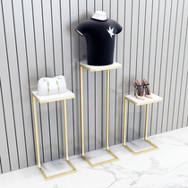 Nano gold clothing store Golden running water table window bag display stand Zhongdao counter storage table model table