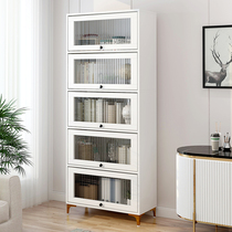 Brief DUST-PROOF CHILDRENS BOOKCASE WITH GLASS DOOR LIVING ROOM FLOOR SHELF FLOOR SHELVE SHELF HOME BOOKCASE STORAGE LOCKERS