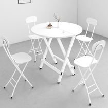 Foldable Small Round Table Dining Table Home Small Family Style Simple Dormitory Outdoor Round Table Table And Chairs Combined Dining Table