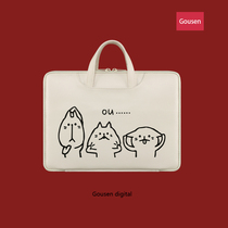 Laptop bag 14 inch 15 6 Xiaomi Huawei Dell Asus painted cartoon portable briefcase cute creative Lenovo tide 7000 small new Air13 14 15 inner bile bag girls