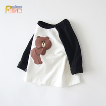 Little boy baby long sleeve T-shirt base shirt baby Autumn fashion cotton spring and autumn clothes 0 a 1 year old half 2-3
