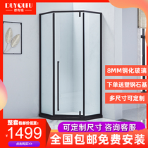 European-style light luxury air aluminum alloy Diamond Shower room glass partition shower room can be customized size