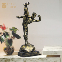 Bruce Lee character sculpture ornaments Creative model Office home Martial Arts hall living room decorations Send gifts to boys