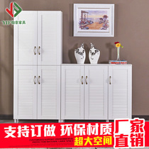 Yiyi furniture high and low combination four-door shoe cabinet shoe rack simple modern shutter door balcony locker large capacity