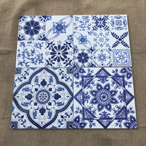 Green flower porcelain china wind art flower brick 300x300 relief anti-slip kitchen and kitchen guard balcony bathroom parquet abrasion-proof ground floor