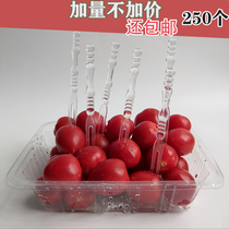 Disposable transparent fork thickened transparent fruit fork fresh material bamboo joint fruit stick two-tooth small fork fruit fork