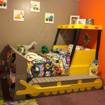 Childrens bed boy car shape multifunctional integrated solid wood personality Boy car bed customization