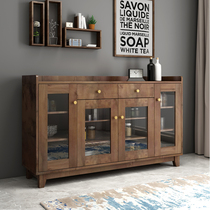 Dining side cabinet Nordic minimalist wine cabinet Cupboard Cupboard cupboard Sub-lockers Living room Modern tea Water cabinet leaning against wall Home Kitchen