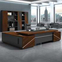 Desk Boss Table Walnuts Wood Color President Desk Manager Office Table And Chairs Combined Large Class Desk Competent Computer Desk