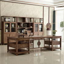 New Chinese desk modern Chinese solid wood large class platform simple atmosphere boss table new president office furniture