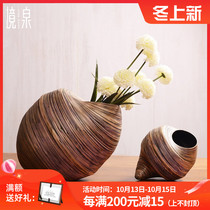 Jing Quan Thailand imported handmade bamboo ornaments Southeast Asia entrance soft decorations living room desktop ornaments