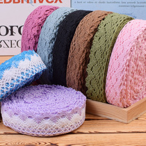 5-meter long cotton yarn weave double diy handmade tablecloth curtain product bed pure color lace